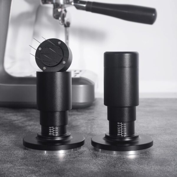 Adjustable Stainless Steel 2 in 1 Coffee Tamper with WDT Tool - Image 2