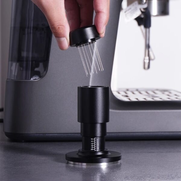 Adjustable Stainless Steel 2 in 1 Coffee Tamper with WDT Tool - Image 5